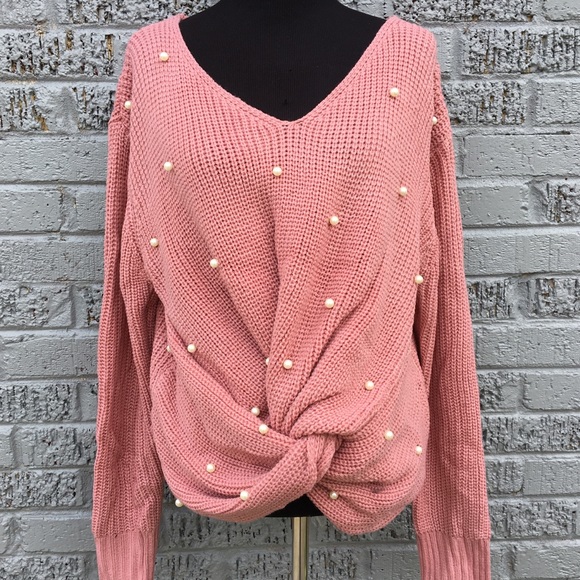 🎀Sale 🎀 NEW  pink pearl accent sweater - Picture 5 of 7